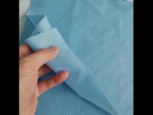 Tissu 100% polyester conducteur de fibres de carbone
